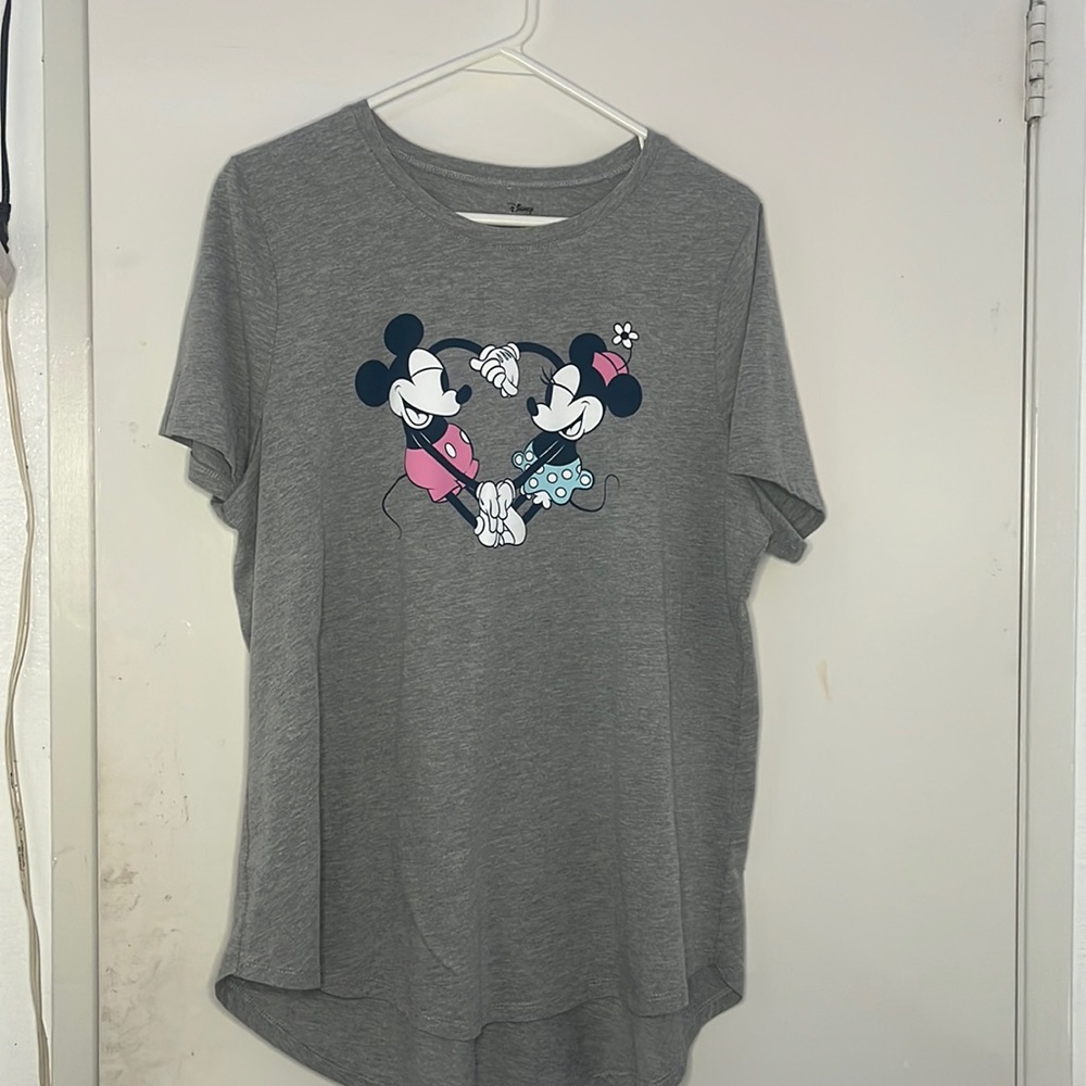Disney Minnie and Mickey short sleeve grey